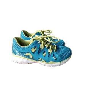 LA Gear Tracy Running Athletic Shoes Blue Teal Neon‎ Green Women's Size 7.5